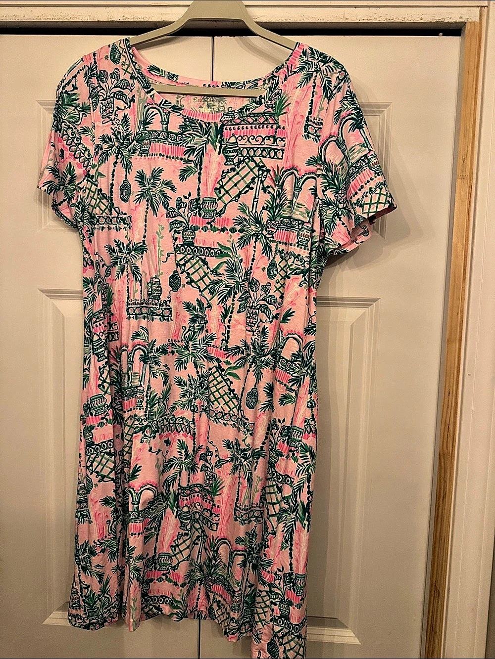 Lilly Pulitzer Pink & Green Mini Dress Like New